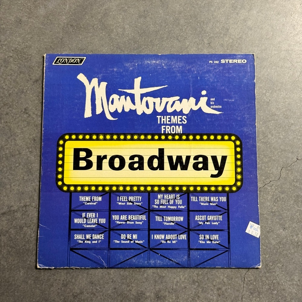 Mantovani Themes From Broadway Vinyl LP London Records PS 242 Stereo 12in